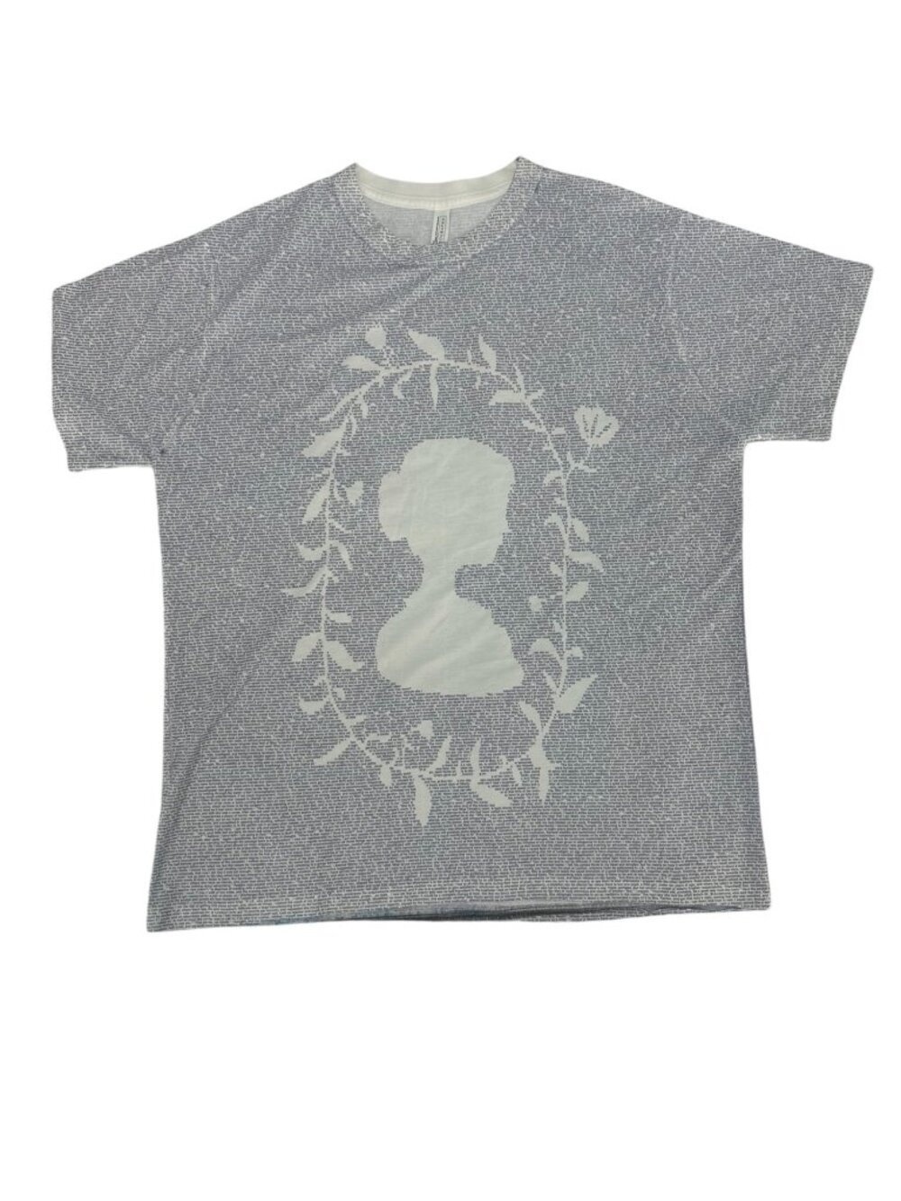Litographs Men’s T-shirt XL Graphic White Grey Literary Print Artsy Classic Tee